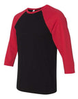 BELLA + CANVAS Unisex Three-Quarter Sleeve Baseball Tee 3200