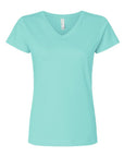 LAT Women's Fine Jersey V-Neck Tee 3507