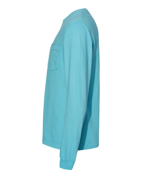 Comfort Colors Unisex Garment-Dyed Heavyweight Long Sleeve Pocket T-Shirt 4410