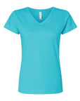 LAT Women's Fine Jersey V-Neck Tee 3507