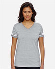 LAT Women's Football V-Neck Fine Jersey Tee 3537
