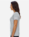 LAT Women's Football V-Neck Fine Jersey Tee 3537
