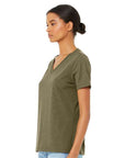 BELLA + CANVAS Women's Relaxed Heather CVC V-Neck Tee 6405CVC