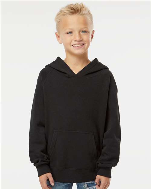 Independent Trading Co. Youth Lightweight Special Blend Raglan Hooded Sweatshirt PRM15YSB