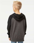 Independent Trading Co. Youth Lightweight Special Blend Raglan Hooded Sweatshirt PRM15YSB