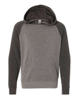 Independent Trading Co. Youth Lightweight Special Blend Raglan Hooded Sweatshirt PRM15YSB