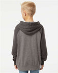 Independent Trading Co. Youth Lightweight Special Blend Raglan Hooded Sweatshirt PRM15YSB