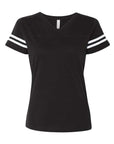 LAT Women's Football V-Neck Fine Jersey Tee 3537