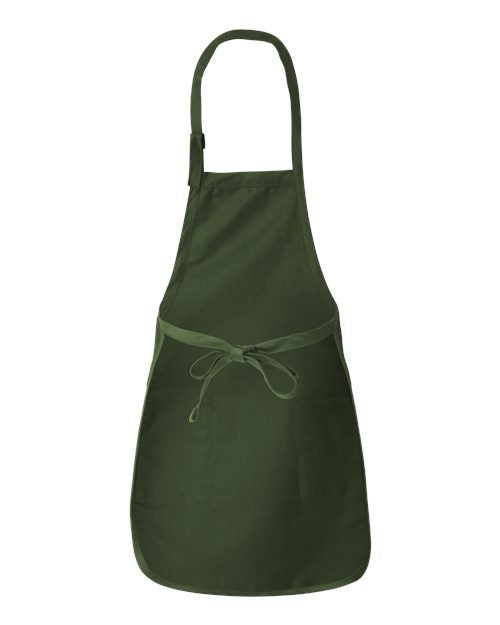 Q-Tees Full-Length Apron with Pockets Q4350