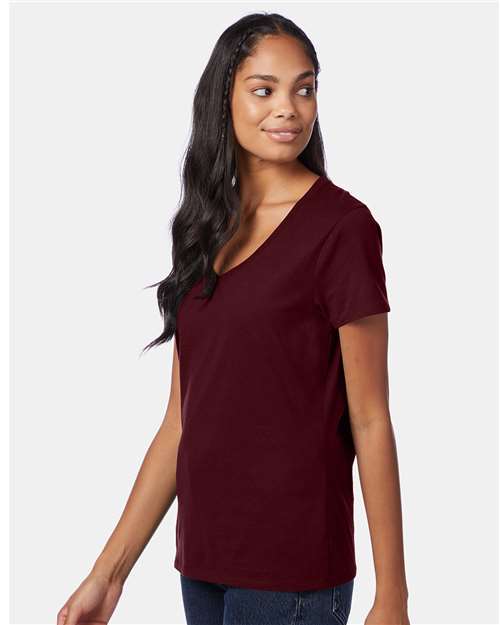Hanes Women's Perfect-T V-Neck T-Shirt S04V