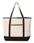 Q-Tees 34.6L Large Canvas Deluxe Tote Q1500