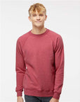 Independent Trading Co. Unisex Special Blend Raglan Crewneck Sweatshirt PRM30SBC
