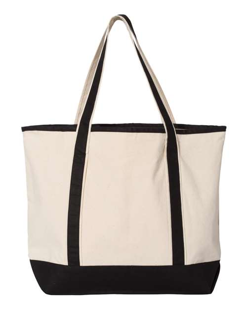 Q-Tees 34.6L Large Canvas Deluxe Tote Q1500