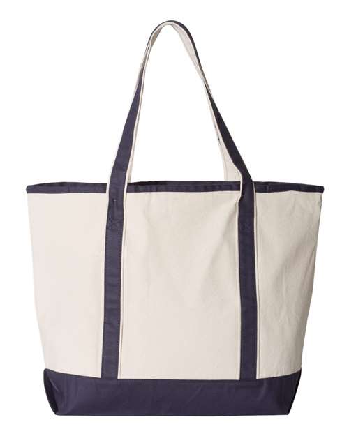 Q-Tees 34.6L Large Canvas Deluxe Tote Q1500