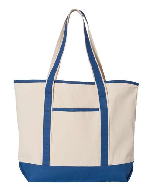 Q-Tees 34.6L Large Canvas Deluxe Tote Q1500