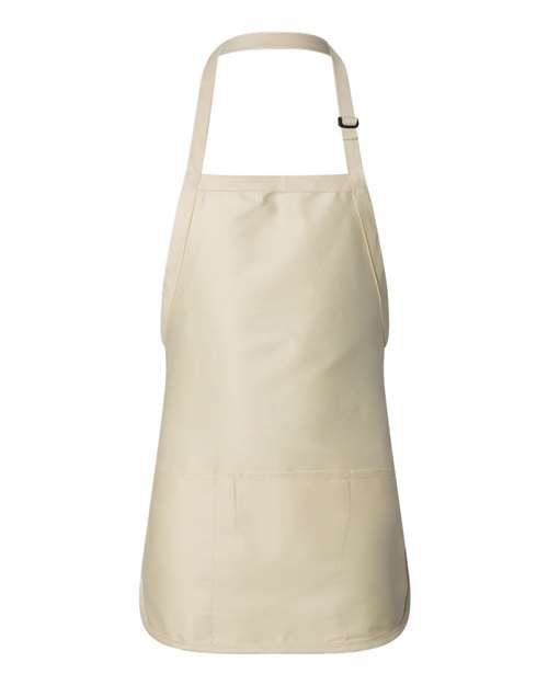 Q-Tees Full-Length Apron with Pouch Pocket Q4250