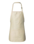Q-Tees Full-Length Apron with Pouch Pocket Q4250