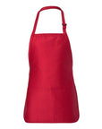 Q-Tees Full-Length Apron with Pouch Pocket Q4250