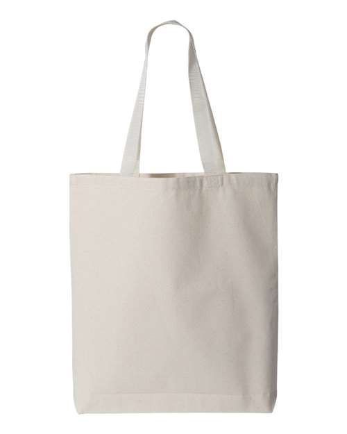 Q-Tees 11L Canvas Tote with Contrast-Color Handles Q4400