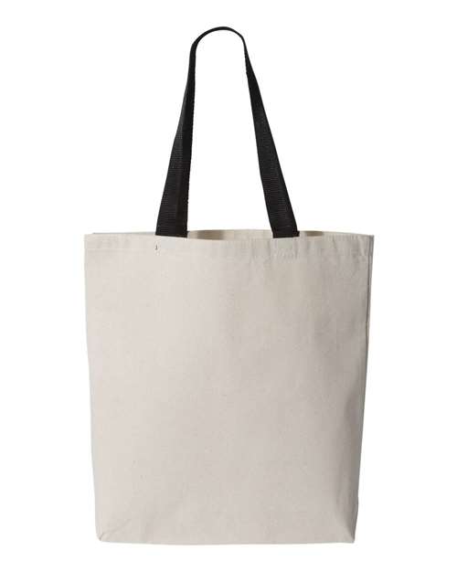Q-Tees 11L Canvas Tote with Contrast-Color Handles Q4400