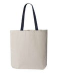 Q-Tees 11L Canvas Tote with Contrast-Color Handles Q4400