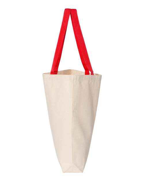 Q-Tees 11L Canvas Tote with Contrast-Color Handles Q4400