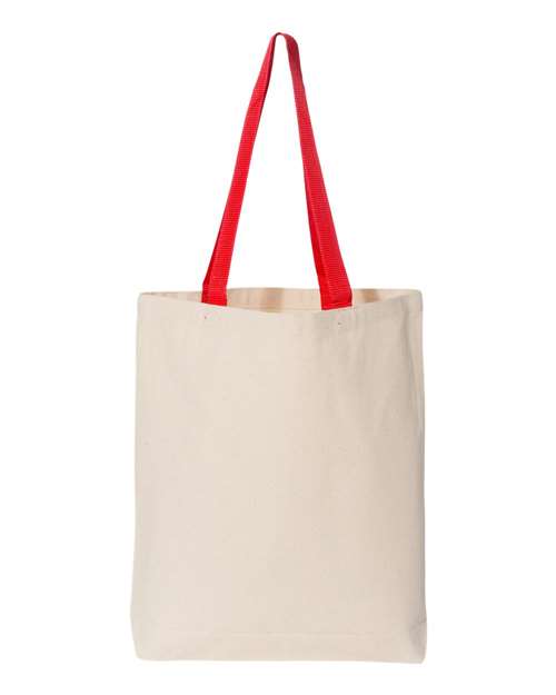 Q-Tees 11L Canvas Tote with Contrast-Color Handles Q4400