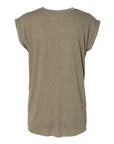 BELLA + CANVAS Women’s Flowy Rolled Cuffs Muscle Tee 8804