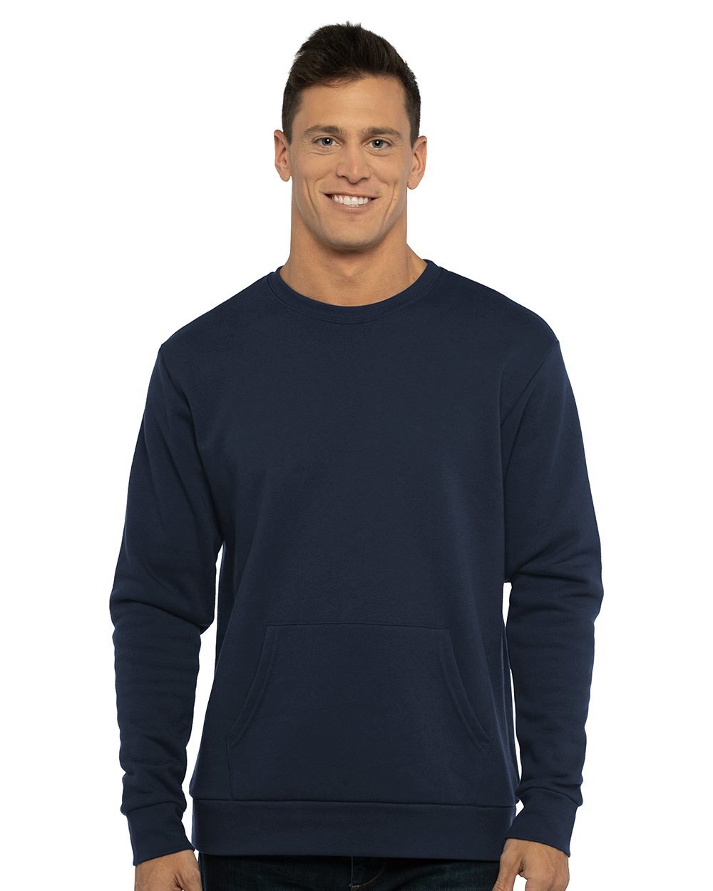 Next Level Unisex Santa Barbara Pocket Crewneck Sweatshirt 9001