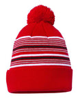 Sportsman 12" Striped Pom-Pom Cuffed Beanie SP60
