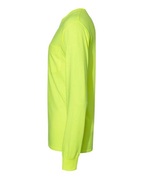 Hanes Unisex Workwear Long Sleeve Pocket T-Shirt W120