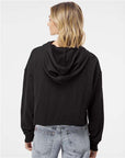 Independent Trading Co. Women’s Lightweight Crop Hooded Sweatshirt AFX64CRP