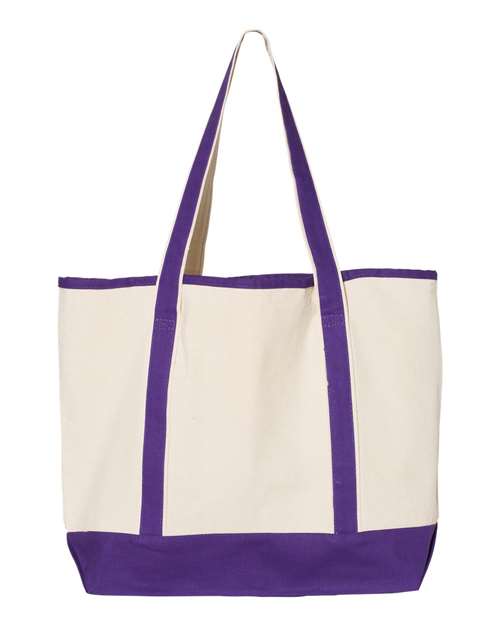 Q-Tees 34.6L Large Canvas Deluxe Tote Q1500