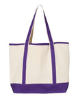 Q-Tees 34.6L Large Canvas Deluxe Tote Q1500