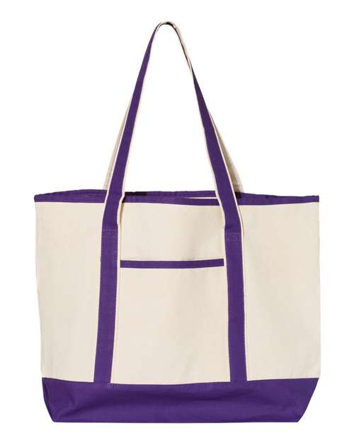 Q-Tees 34.6L Large Canvas Deluxe Tote Q1500