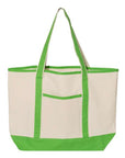 Q-Tees 34.6L Large Canvas Deluxe Tote Q1500