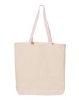 Q-Tees 11L Canvas Tote with Contrast-Color Handles Q4400
