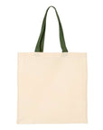 Q-Tees Economical Tote with Contrast-Color Handles QTB6000