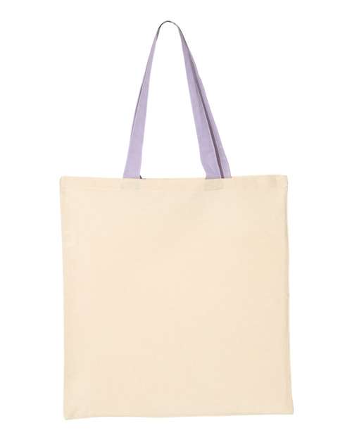 Q-Tees Economical Tote with Contrast-Color Handles QTB6000
