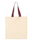 Q-Tees Economical Tote with Contrast-Color Handles QTB6000