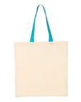 Q-Tees Economical Tote with Contrast-Color Handles QTB6000