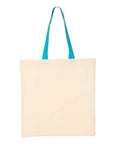 Q-Tees Economical Tote with Contrast-Color Handles QTB6000