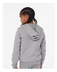 BELLA + CANVAS Youth Sponge Fleece Full-Zip Hoodie Sweatshirt 3739Y