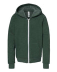 BELLA + CANVAS Youth Sponge Fleece Full-Zip Hoodie Sweatshirt 3739Y