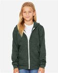 BELLA + CANVAS Youth Sponge Fleece Full-Zip Hoodie Sweatshirt 3739Y
