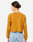BELLA + CANVAS Women's Crop Raglan Crewneck Sweatshirt 7505