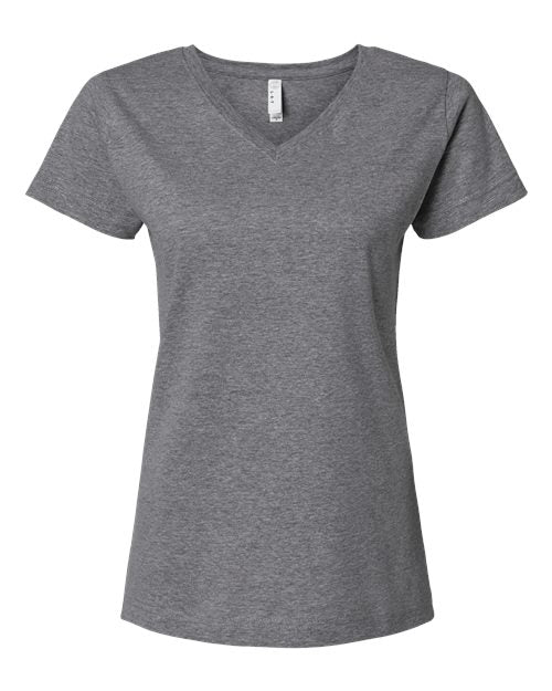 LAT Women's Fine Jersey V-Neck Tee 3507