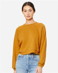 BELLA + CANVAS Women's Crop Raglan Crewneck Sweatshirt 7505