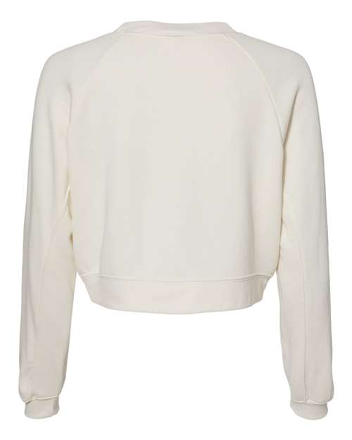 BELLA + CANVAS Women's Crop Raglan Crewneck Sweatshirt 7505