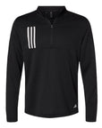 Adidas Men's 3-Stripes Double-Knit Quarter-Zip Pullover A482